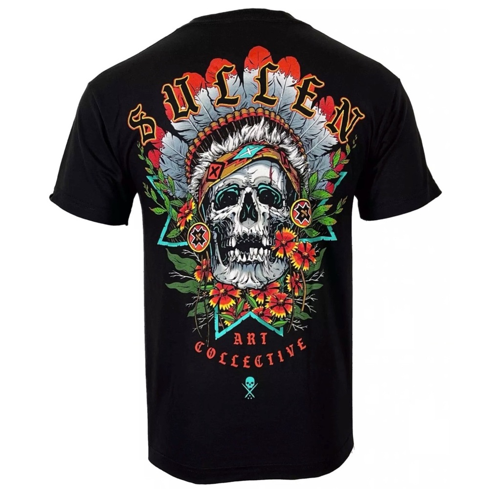 Sullen Men's T-shirt SPIRIT WIND Tattoos Urban Design Skull Premium Quality